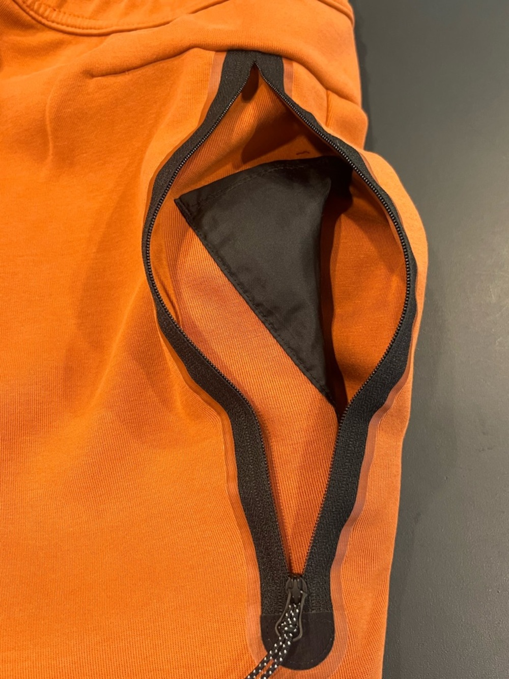 Nike Tech Fleece Orange Burnt Sunrise Drawstring Shorts Mens Sz Medium - Picture 10 of 15